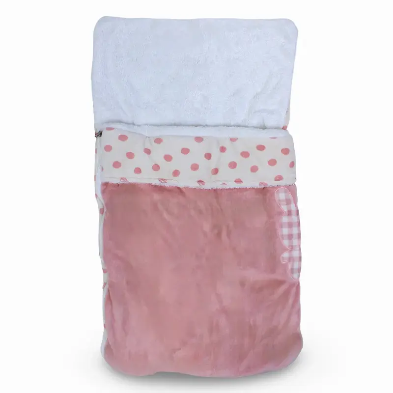 Baby Girls Velvet Baby Sleeping Bag - Cute Polka Dots