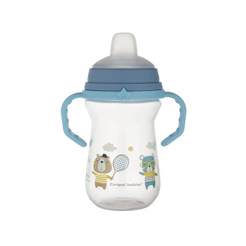 Canpol Babies Bonjour Paris First Cup with Silicone Spout 250ml  6m+ (Blue)