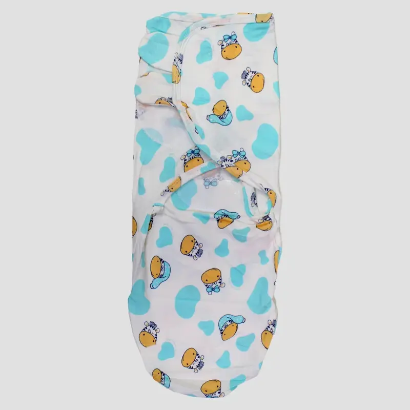 Cotton Baby Swaddle  Off-White Cow Heads Print