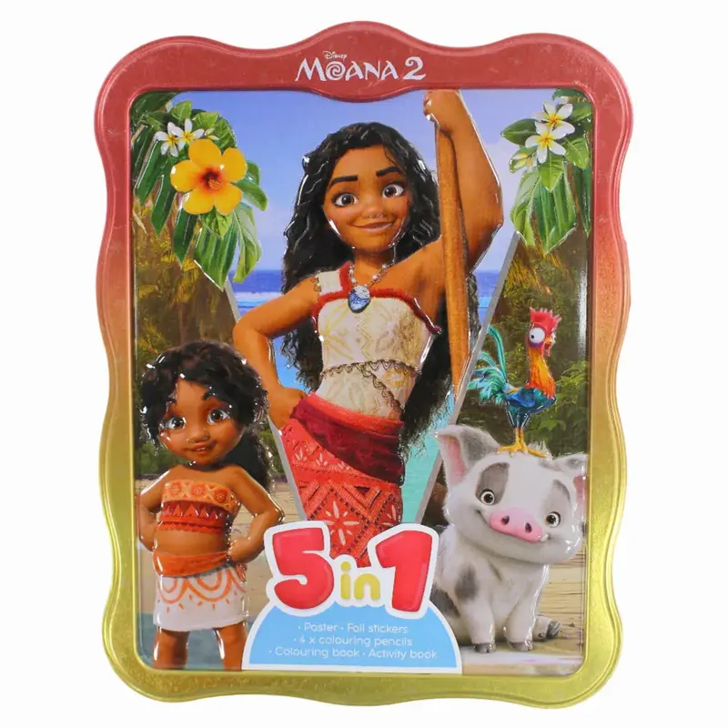 Disney Moana 2: 5-in-1 Activity Tin  Adventure Awaits
