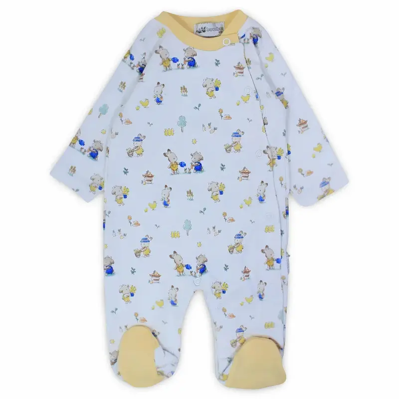 Unisex Cotton Baby Footie - Animals Design