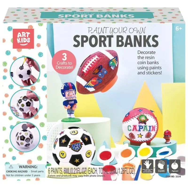Art Kids Paint Your Own Sport Banks