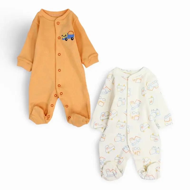 Baby Boys Cotton Baby Footie   Cars Print