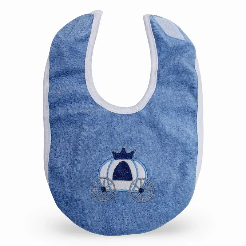 Baby Cotton Bib  Cute Royal Design
