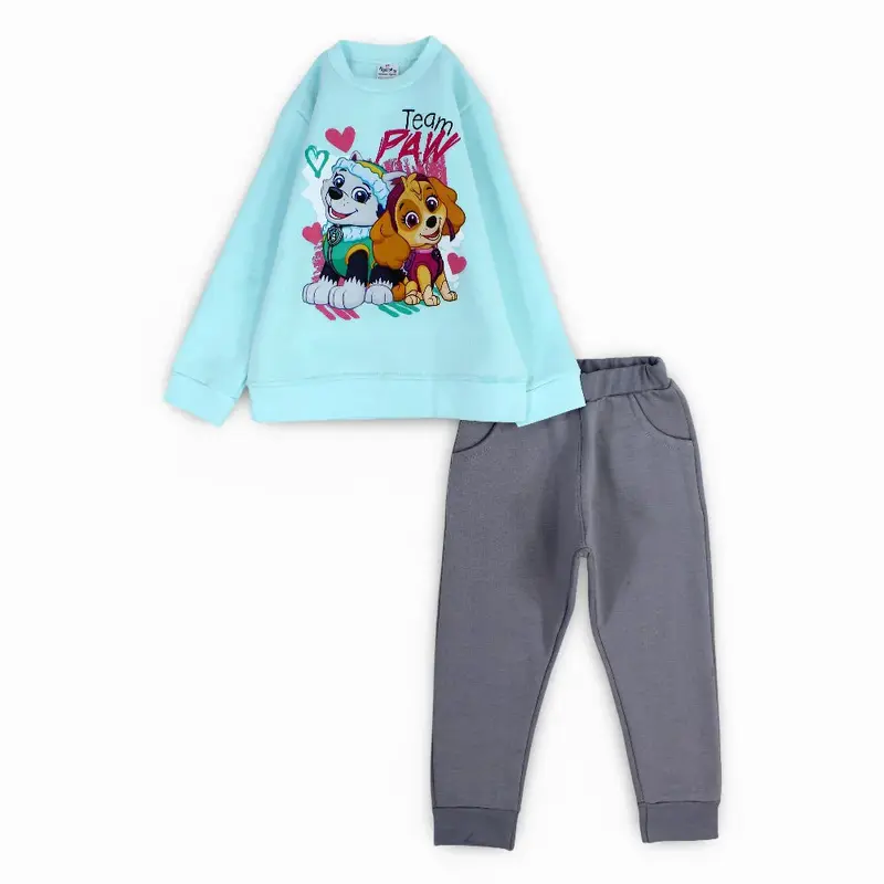 Girls Cotton Long-Sleeved Pajama Set - Paw Patrol Print