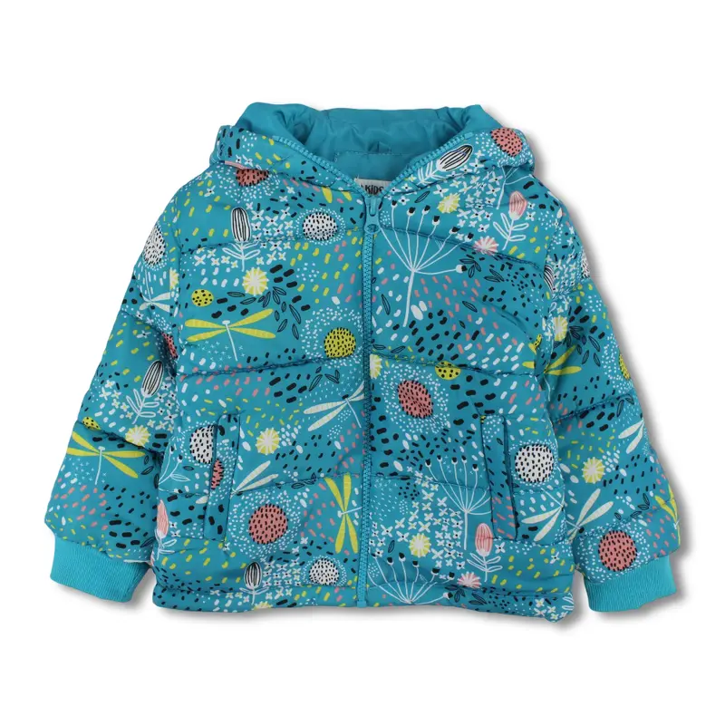 Girls Waterproof Jacket  Flowers & Plants Print