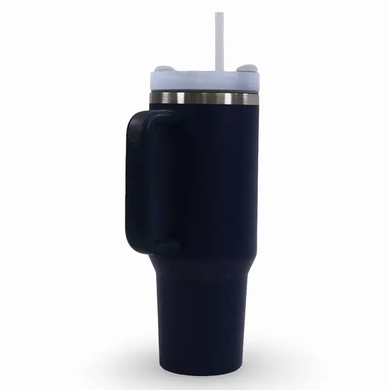 Large Straw Mug 1200ml  Petroleum Blue