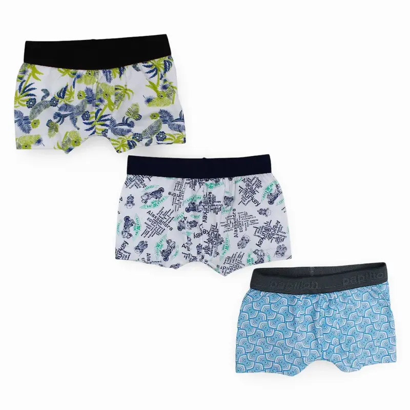 Pack Of 3 - Boys Cotton Boxer Shorts