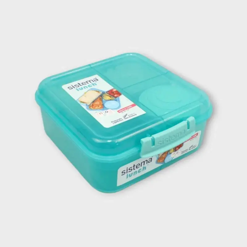 Sistema Turquoise 1.25 L Bento Cube With Yogurt Pot