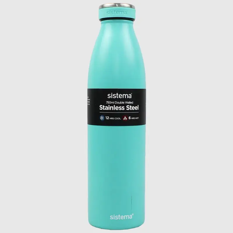 MINTY TEAL SISTEMA HYDRATION 750ML STAINLESS STEEL BOTTLE