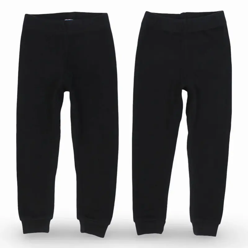 Pack of 2  Unisex Ribbed Thermal Pants Black