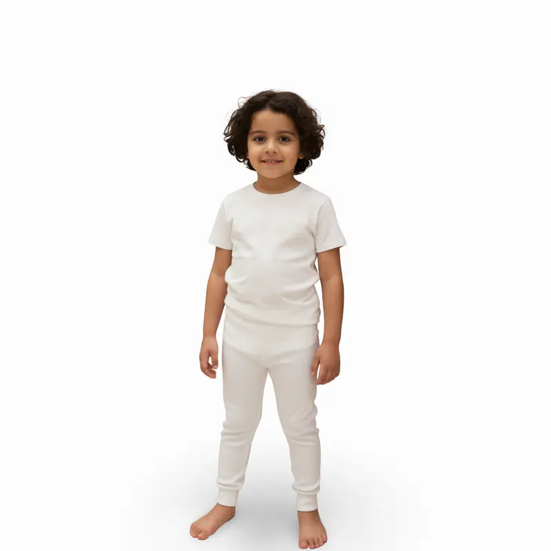 Pack of 2  Unisex Ribbed Thermal Underpants White