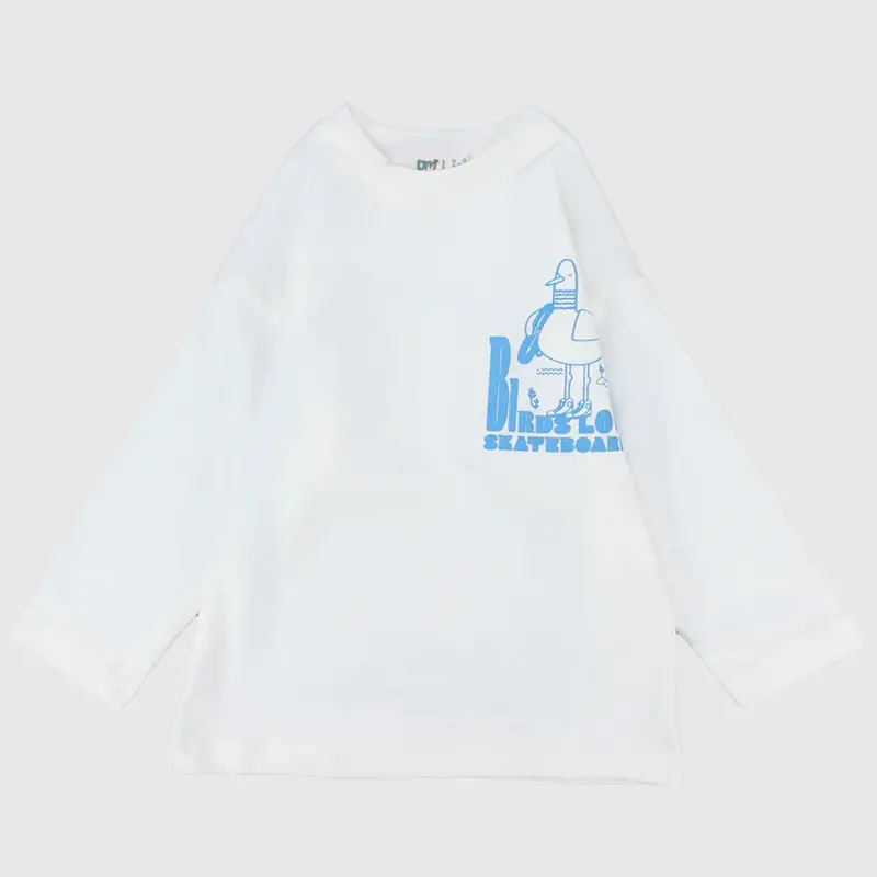Skating Bird Long-Sleeved T-Shirt