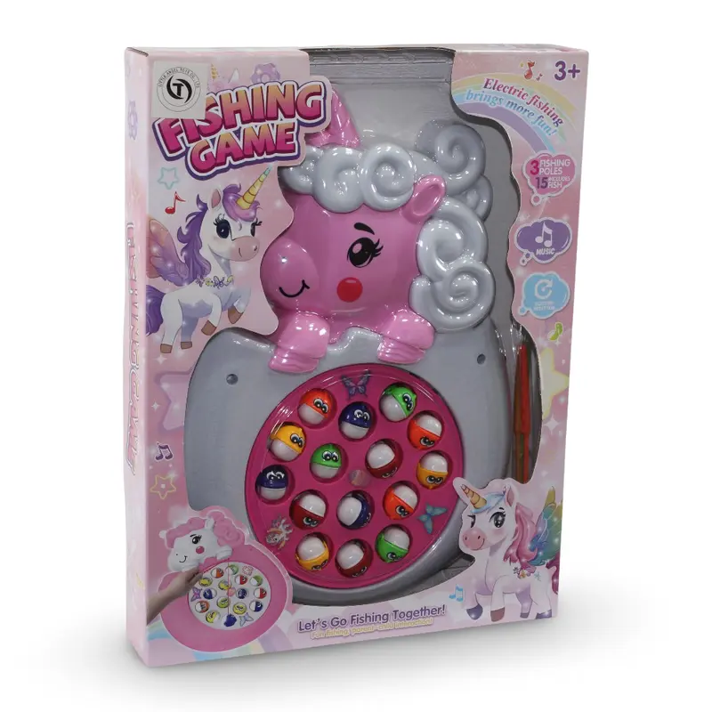 Unicorn-Themed Electric Fishing Game  15 Pieces