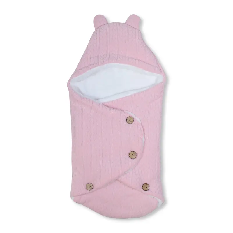 Unisex Baby Fleeced Baby Sleeping Bag  Hood Ears