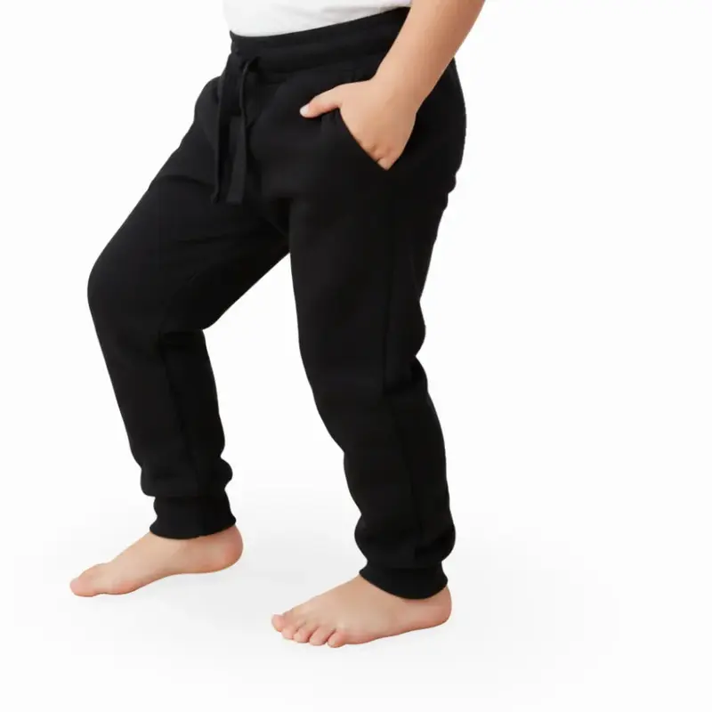 Unisex Plain Cotton Sweatpants  Black