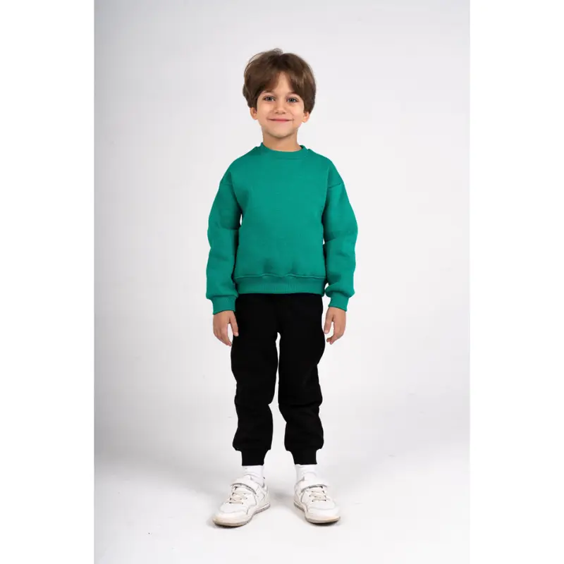 Unisex Plain Cotton Sweatshirt  Green