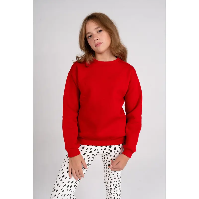 Unisex Plain Sweatshirt  Red