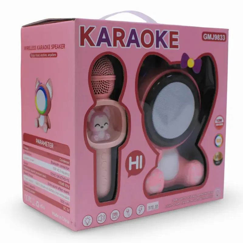 Wireless Karaoke Machine with Mic - Pink