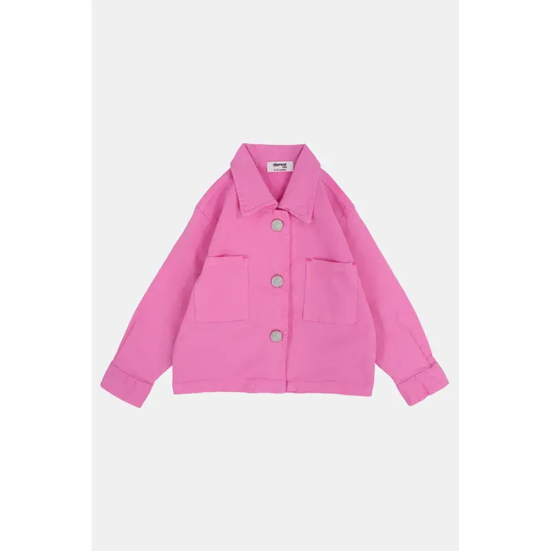 Baby Girls Fuchsia Gabardine Jacket