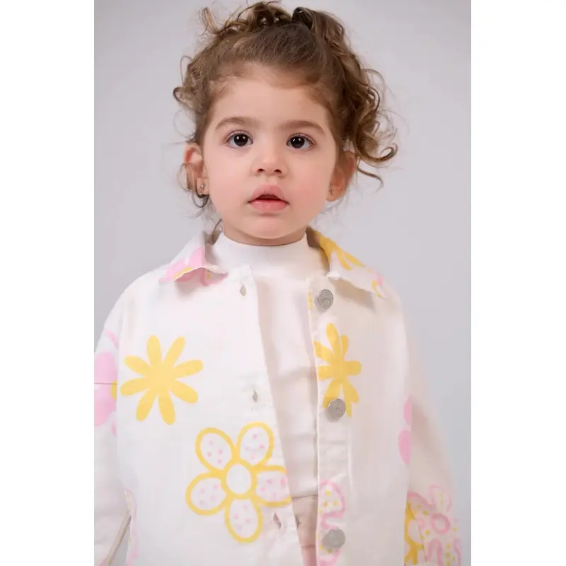 Baby Girls Gabardine Jacket  Offwhite