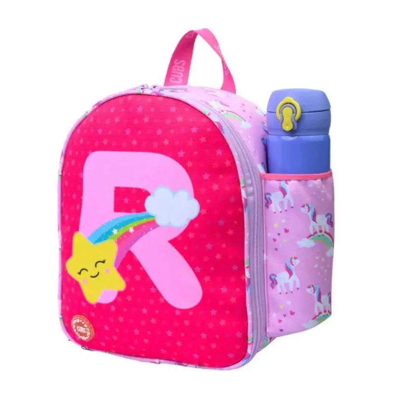 Cubs Pink Unicorn Letter R Nursery Lunch Backpack  11 Inches
