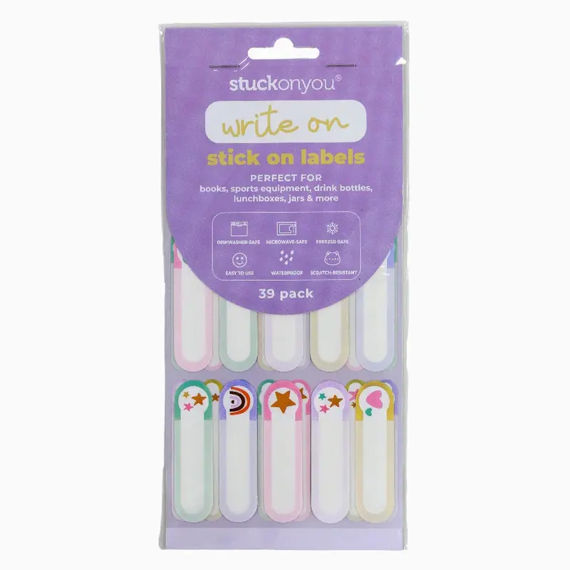 Girls' Name Label Set  39 Pieces  Purple