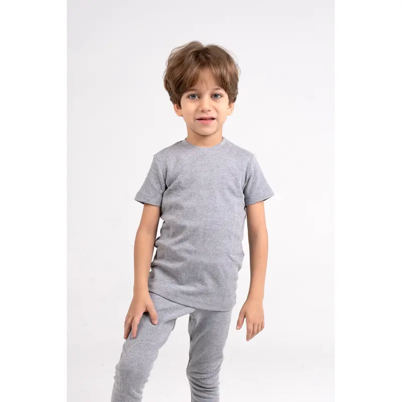 Pack of 2  Unisex Short-Sleeved Thermal Top Grey