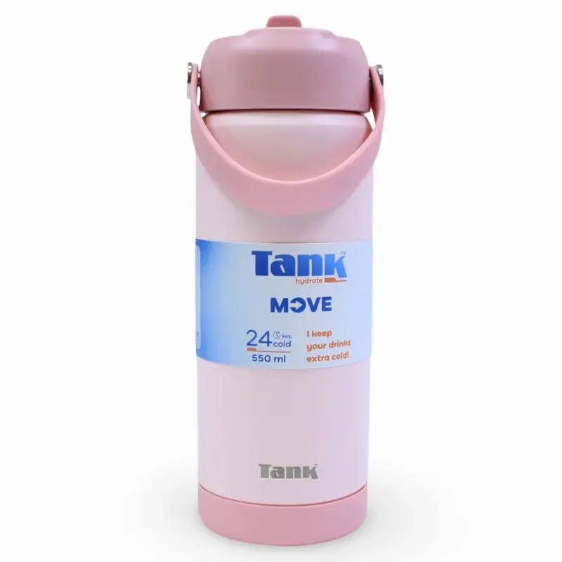 Tank Insulated Stainless Steel Water Bottle 550ml  Cotton Candy
