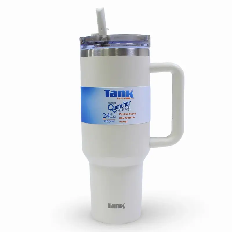 Tank Quencher Insulated Stainless Steel Travel Mug 1200ml  Cream