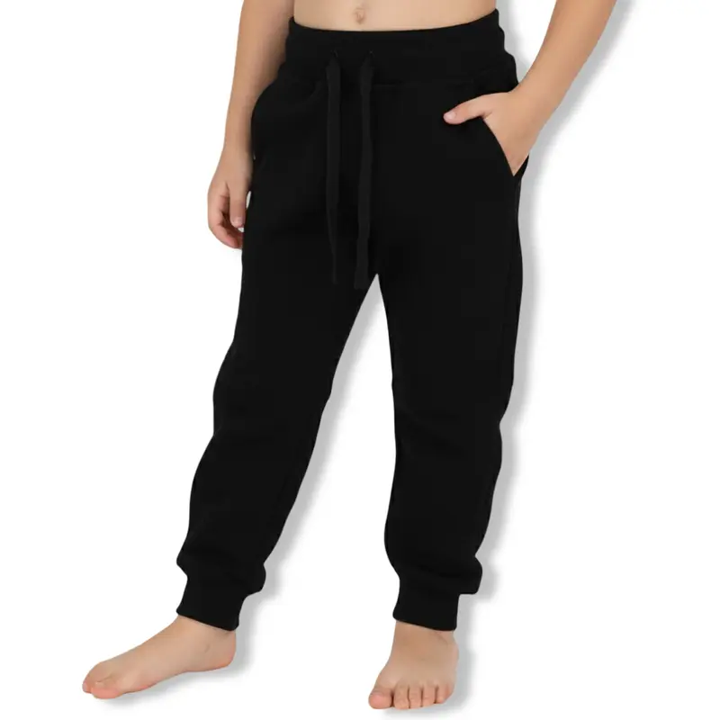 Unisex Plain Sweatpants - Black
