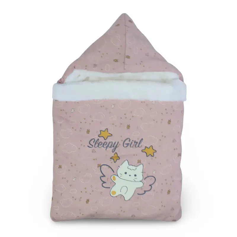 Baby Girls Baby Sleeping Bag  Pink with "Sleepy Girl" Design