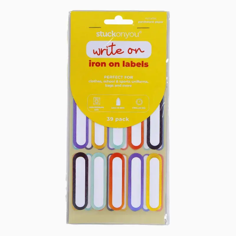 Thermos Iron-On Label Packet & 40 Pcs