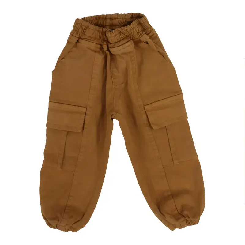 Boys Gabardine Cargo Pants  Camel