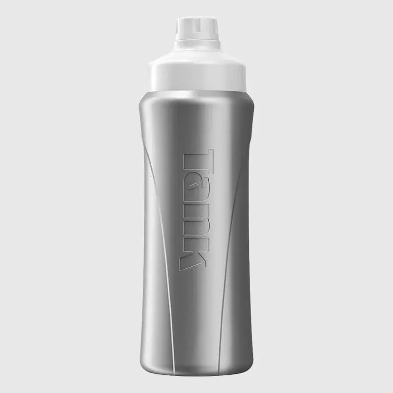 Tank Insulated Plastic Water Bottle Mini Super Cool 650ml, Silver, BPA Free