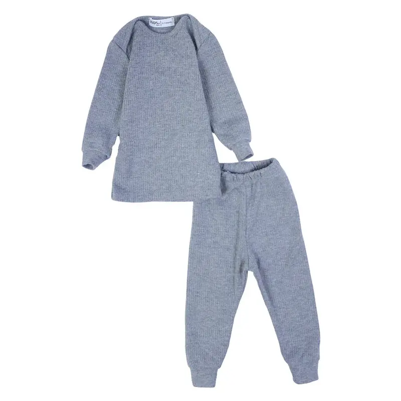 Unisex Baby Long-Sleeved Thermal Set  Grey