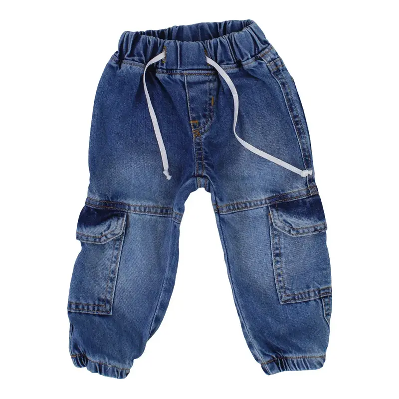 Unisex Cargo Jeans  Dark Wash