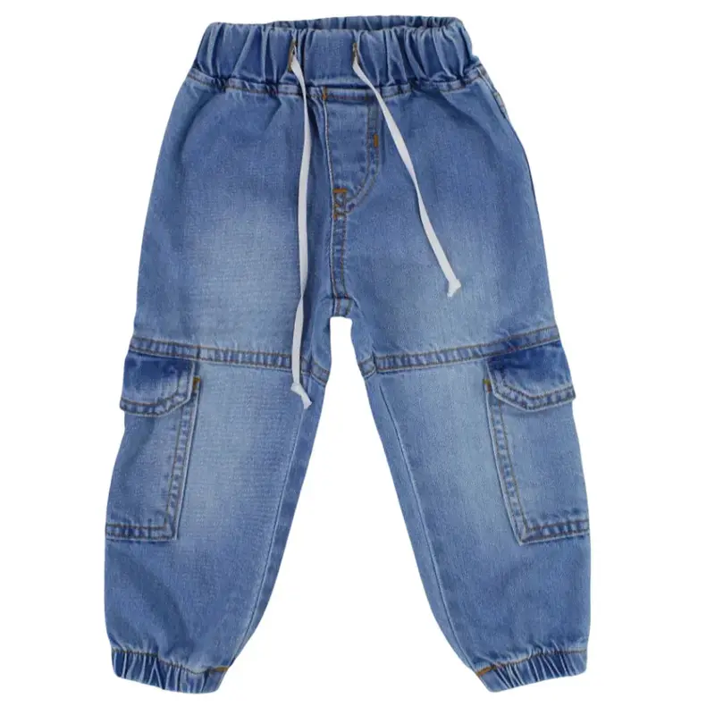 Unisex Cargo Jeans  Light Wash