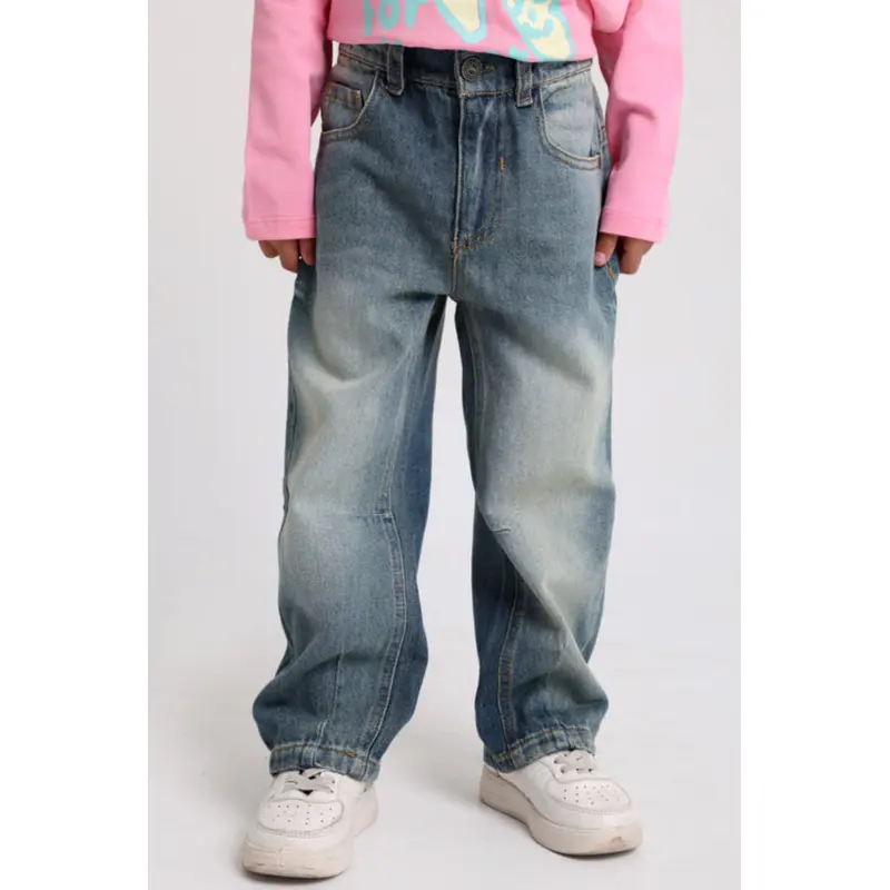 Unisex Light Wash Denim Pants