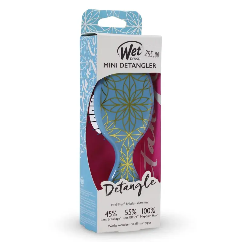 Wet Brush Mini Detangler Geos Hair Brush Travel Lagoon