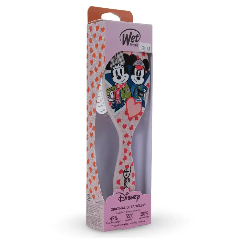 Wet Brush Original Detangler Hair Brush with Ultra Soft Intelliflex Bristles - Mickey & Minnie Mouse