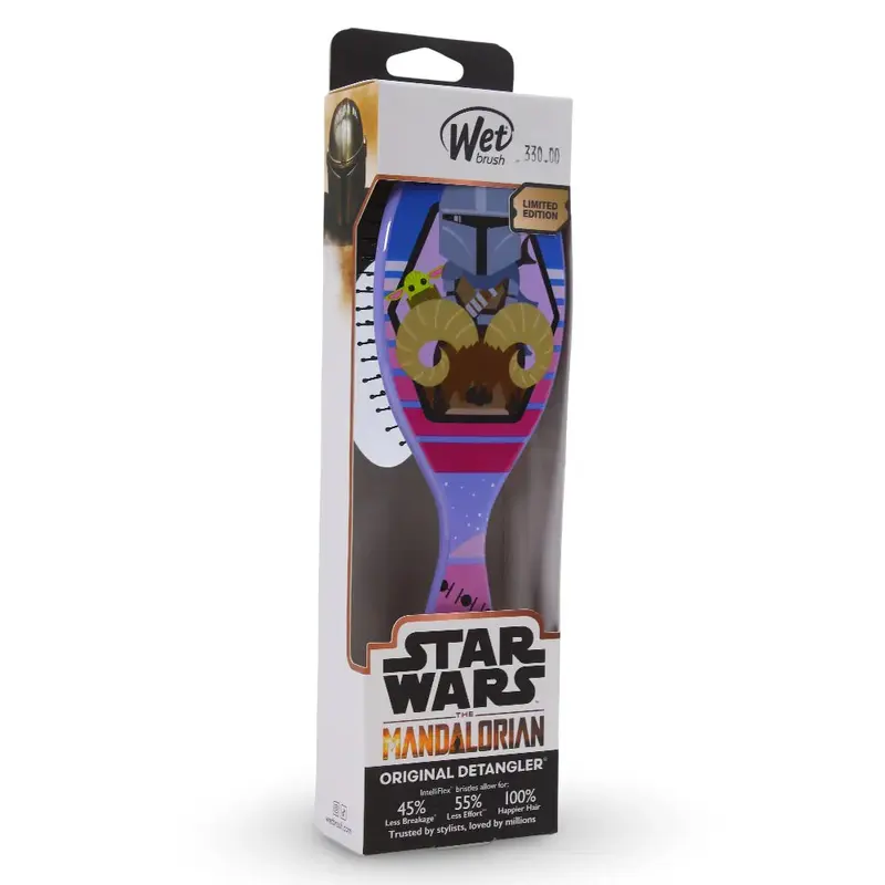 Wet Brush Star Wars Original Detangler  The Mandalorian Childrens Round Hairbrush