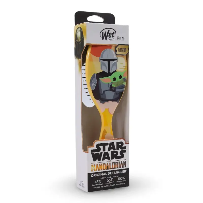 Wet Brush Star Wars Original Detangler  The Mandalorian with Grogu Childrens Hairbrush