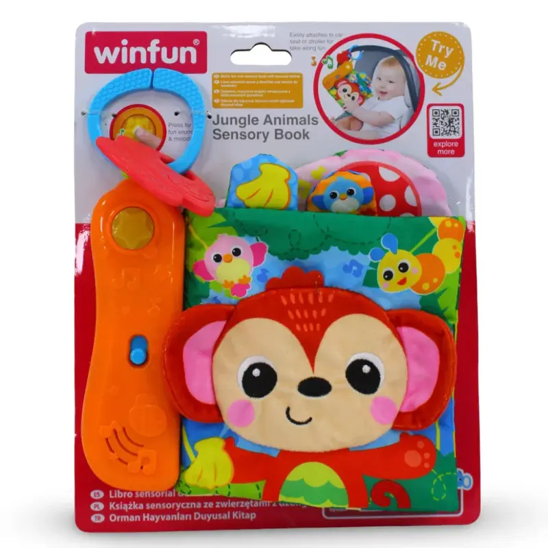 WinFun Jungle Animals Sensory Book
