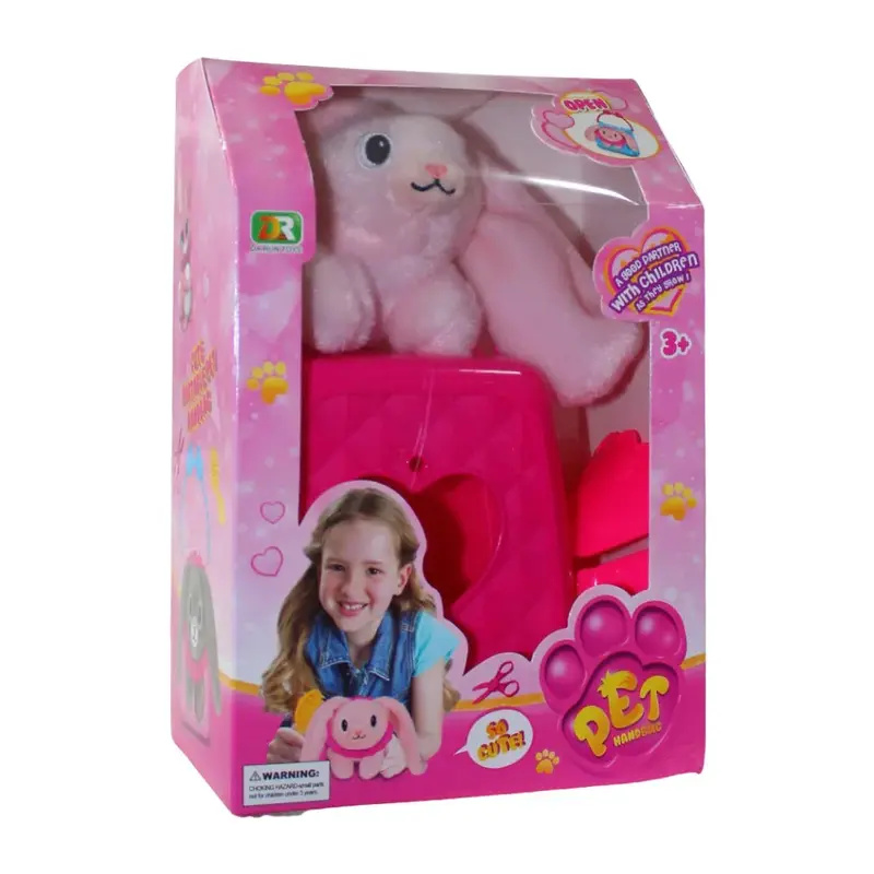 Stuffed Rabbit with Handbag  Pink