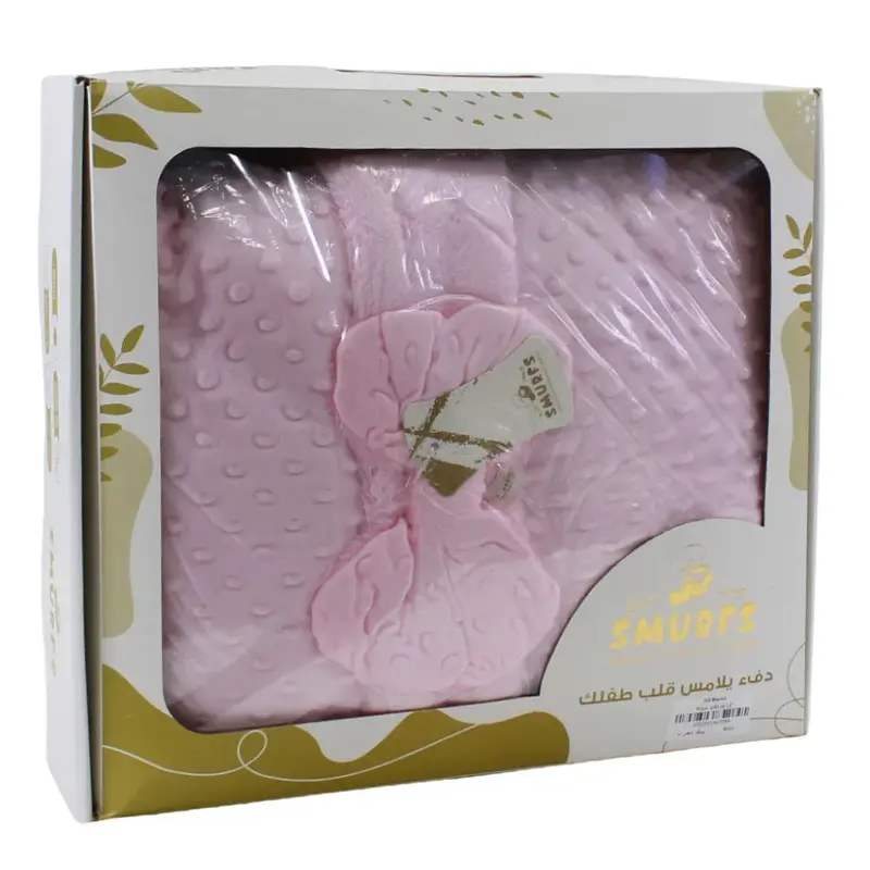 Velvet Baby Blanket  Bubbles Pattern