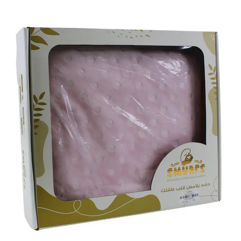 Velvet Baby Blanket  Circle Pattern