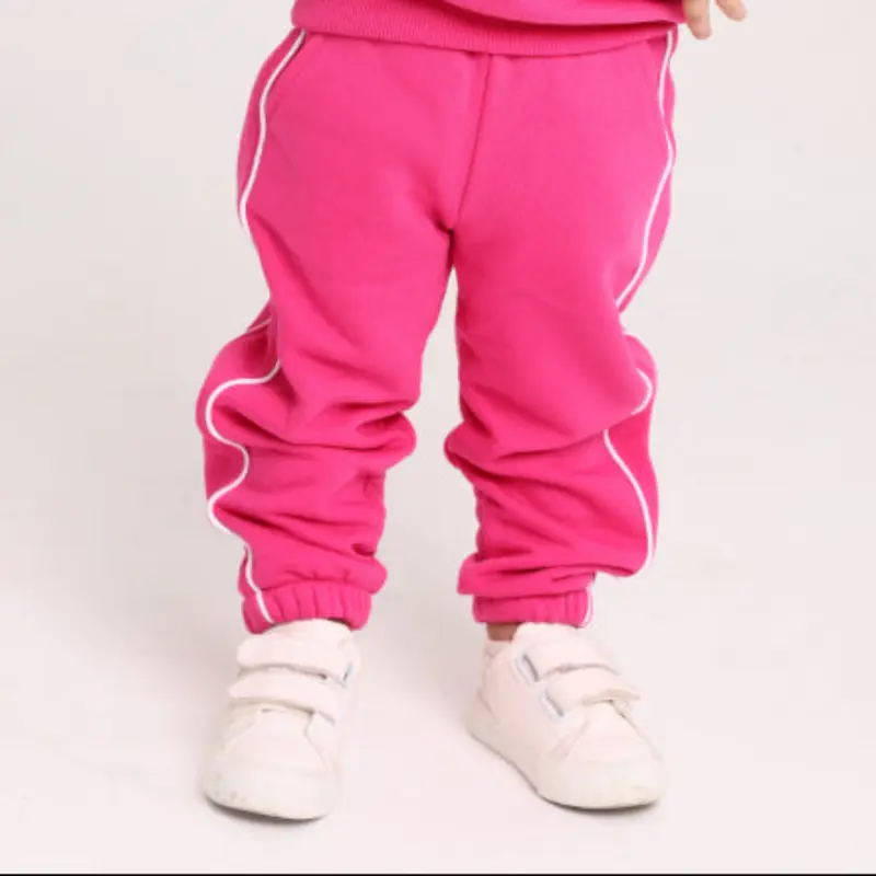 Baby Girls Cotton Sweatpants  Fuchsia