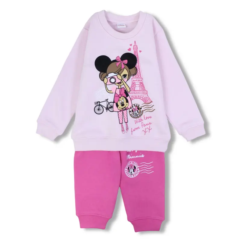 Girls Cotton Pajama Set   Minnie Mouse Print