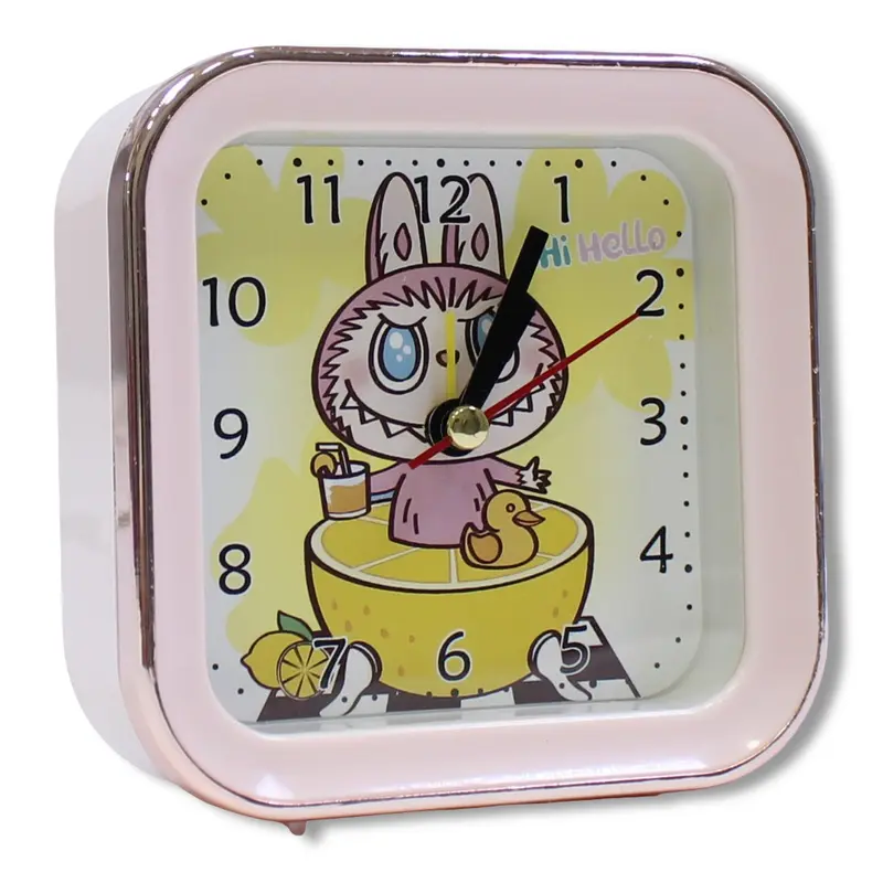Labubu Square Alarm Clock  Pink